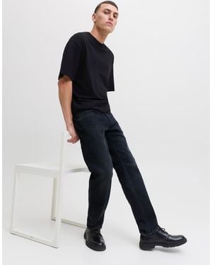 Jack & Jones Vaqueros Negros De Corte Tapered De - Azul