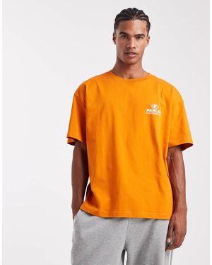 Parlez Oversized T-Shirt Met Gezeefdrukt Grafisch Logo - Oranje