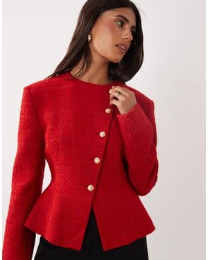 Miss Selfridge Asymmetric Blazer - Red