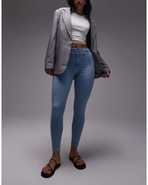 Topshop Hourglass – joni – sehr eng geschnittene jeans - Blau