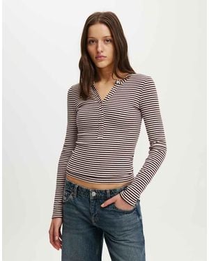Cotton On Blake Henley Long Sleeve - Multicolour