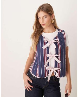 OMNES Jojo Cotton Quilted Gilet - Blue