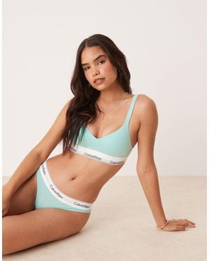 Calvin Klein – modern cotton – push-up-bustier - Blau