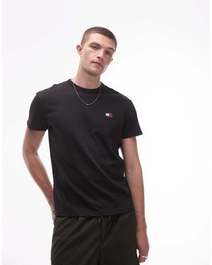 Tommy Hilfiger T-Shirt Nera Regular Fit Con Stemma - Nero