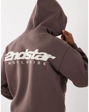 Cotton On Cottonon Box Fit Graphic Hoodie - Brown