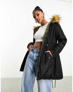 Threadbare – kenny – 2-in-1-parkajacke - Schwarz