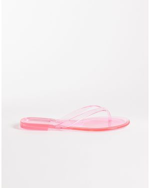 SEQWL – jelly-zehenstegsandalen - Pink