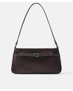 Pull&Bear Buckle Shoulder Bag - Black