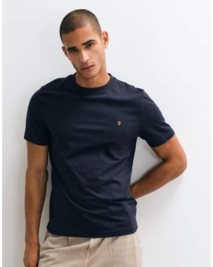 Farah Camiseta De Manga Corta De Corte Estándar Danny En - Azul