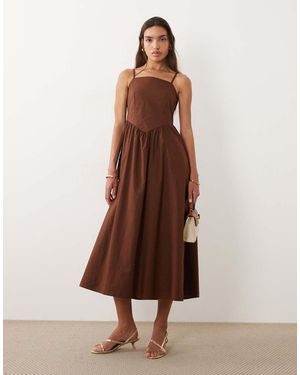 Nobody's Child Briella Sleeveless Midi Dress - Brown