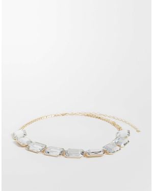 ASOS – kettengürtel mit strassbesatz - Natur