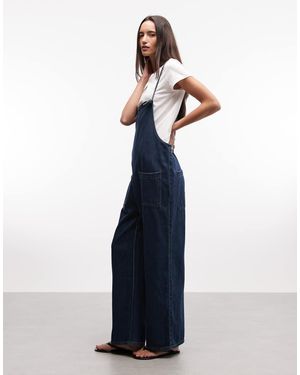 Monki Tuta Jumpsuit A Fondo Ampio - Blu
