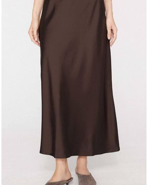 Tezenis Long Satin Bell Skirt - Brown