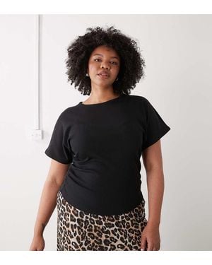Noisy May Cinch Waist T-Shirt - Black