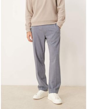 Abercrombie & Fitch Pantalones Grises De Pernera Recta Holgada De