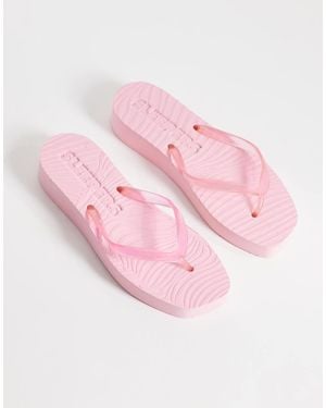 Sleeper Infradito Affusolate Con Plateau Sorbetto Trasparente - Rosa