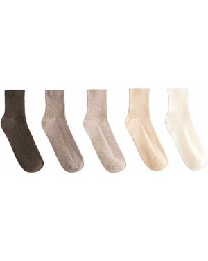 Oysho – 5 paar kurze socken - Weiß