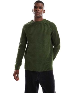 New Look Fisherman Knit Jumper - Green