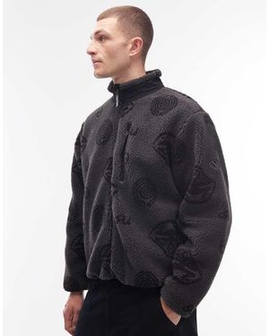 No Problemo Polar Con Estampado Integral Y Cremallera Doble Space Travel De - Azul