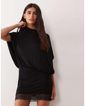 ASOS Cape Style Mini Dress - Black