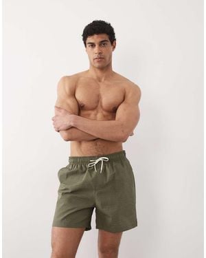 SELECTED Seersucker Swim Shorts - Green