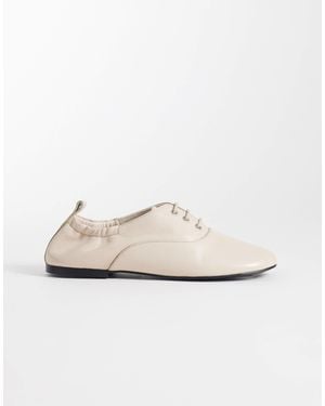 ASOS Myriad Premium Lace-up Flat Shoes - White