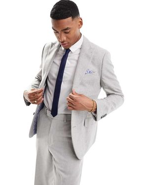Harry Brown Wedding Wool Mix Slim Fit Suit Jacket - Grey