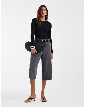 ASOS Fitted Long Sleeve Top - Black