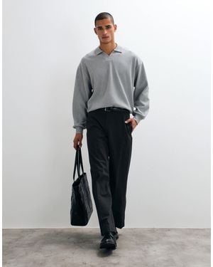 ASOS Oversized Boxy Polo - Gray