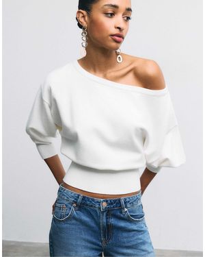 Stradivarius – strickpullover - Weiß