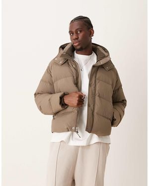 Abercrombie & Fitch Ultra Hooded Puffer Jacket - Natural