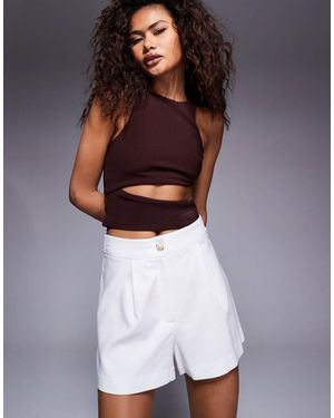 River Island Elegante Linnen Short - Wit