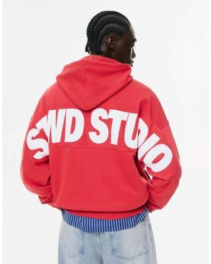 Pull&Bear – kapuzenpullover - Rot