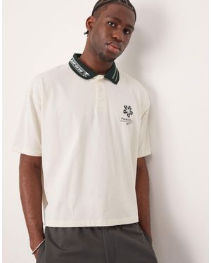 ASOS – kastiges oversize-polohemd - Natur