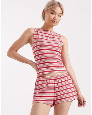 Edikted Glennon Striped Top - Red