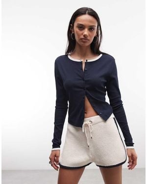 ASOS Crochet Knit Runner Short - Blue
