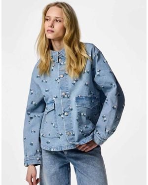 Pieces Denim Shirt - Blue