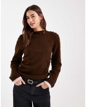 ASOS Double Layer Cinched Jumper - Brown
