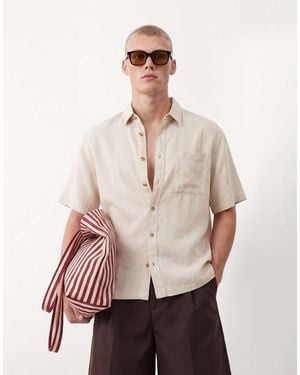 ASOS Co-ord Oversized Linen Blend Shirt - Natural