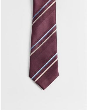 ASOS Thin Stripe Rugby Tie - Purple