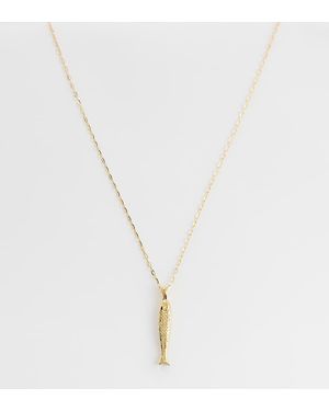 Orelia Collana Placcata 18 Carati Con Ciondolo A Forma Di Pesce Zigrinato - Metallizzato