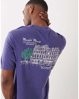 Abercrombie & Fitch Hotel Back Graphic T-shirt - Blue