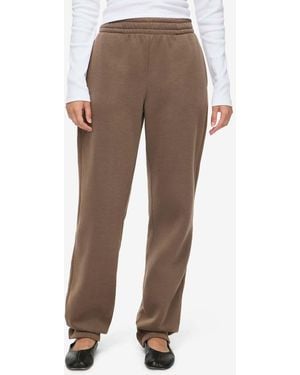 Noisy May Bloom Mid Waist Loose Fit Joggers - Brown