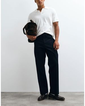 ARKET Tailored Wide Leg Cropped Trouser - Blue