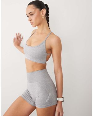 BO+TEE Bo+tee Super Sculpt Seamless Backless Sports Bra Co-ord - Grey