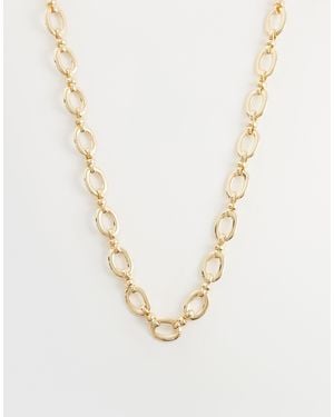 Accessorize – e halskette mit großen, ovalen gliedern - Mettallic