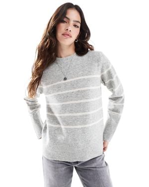 Vero Moda O Neck Sweater - Gray