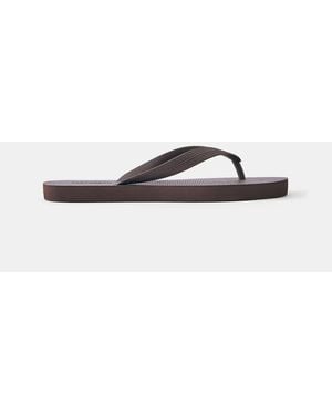 Pull&Bear Platte Sandalen - Bruin