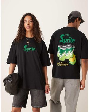 ASOS Camiseta Negra Extragrande Con Estampados De Sprite De - Negro