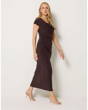 Long Tall Sally Draped Maxi Dress - Natural